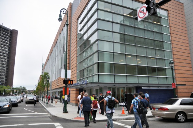 Outside the brand-new downtown Gateway Community College campus, students found their way to classes, which began Tuesday morning.