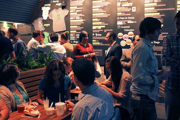 Shake Shack welcomed over 280 guests to a Wednesday night preview party at its new location, across from the New Haven Green at 986 Chapel St.