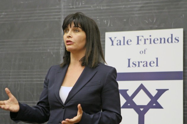 Einat Wilf, a member of the Israeli parliament, spoke to students at William Harkness Hall Wednesday night about the future of her country and region.