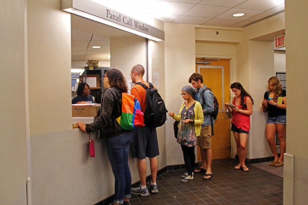 The post office at 206 Elm St. is struggling to keep up with an influx of packages, causing delays — and academic headaches — for many students waiting to pick up their textbooks.