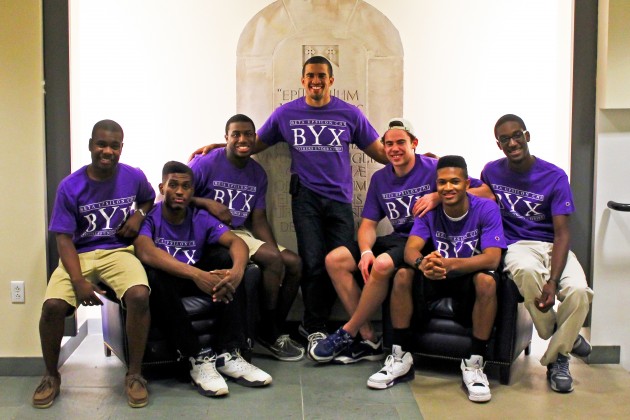 Beta Upsilon Chi, a Christian fraternity, registered with the Yale College Dean’s Office. The eight founding members are pictured above.