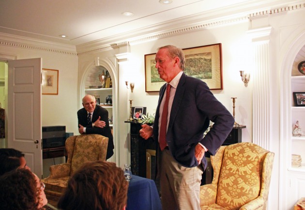 Former New York Gov. George Pataki ’67 spoke at a Pierson Master’s Tea Tuesday night.
