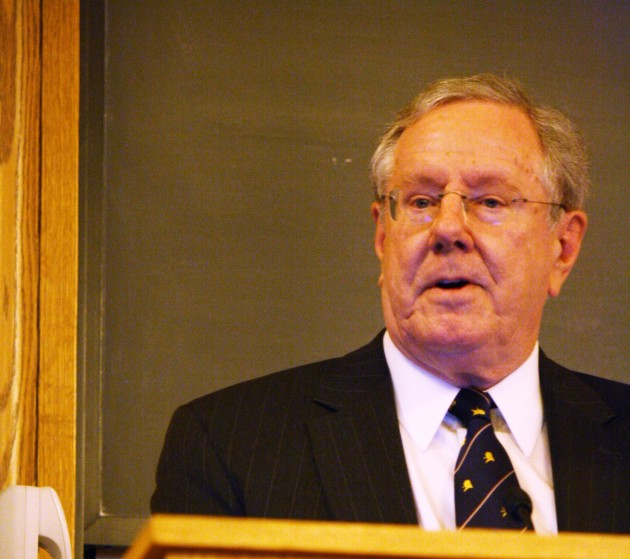 Steve Forbes, the editor in chief of Forbes Magazine, came to Linsly-Chittenden Thursday to give a talk titled “How Capitalism Can Save America.”