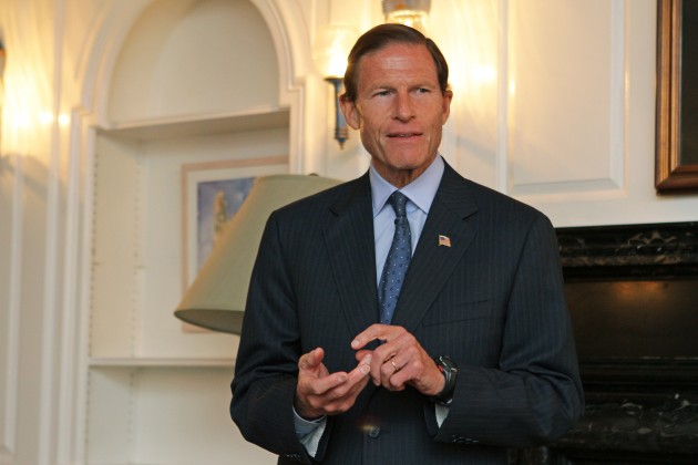 Senator Richard Blumenthal LAW ’73 came to campus Monday night to discuss the upcoming elections.