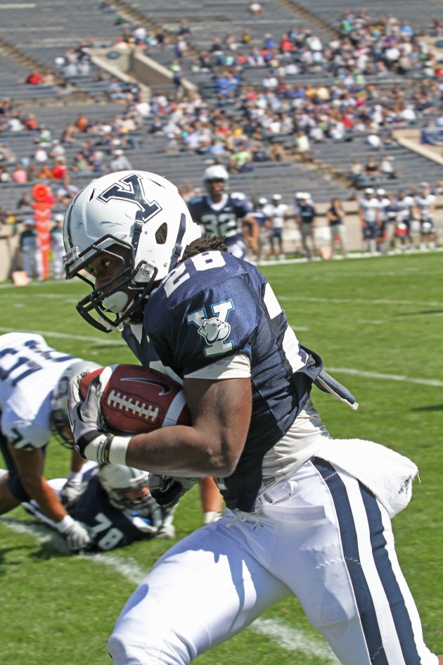 In last season’s snowy win against Columbia, running back Mordecai Cargill ’13 had a career-high 230 yards on 42 carries.