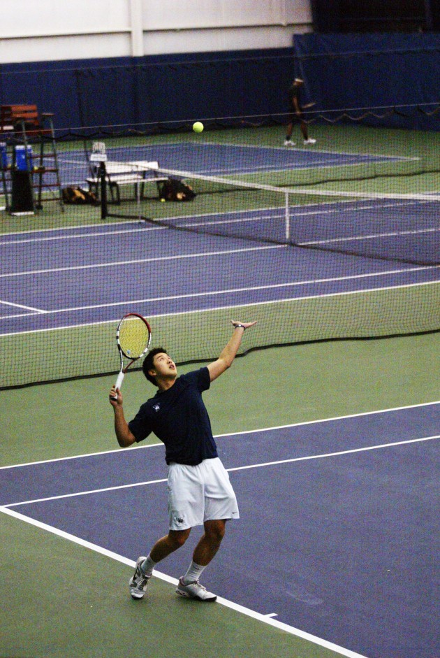 John Huang ’13 and doubles partner Daniel Hoffman ’13 went 1–1 in qualifying.