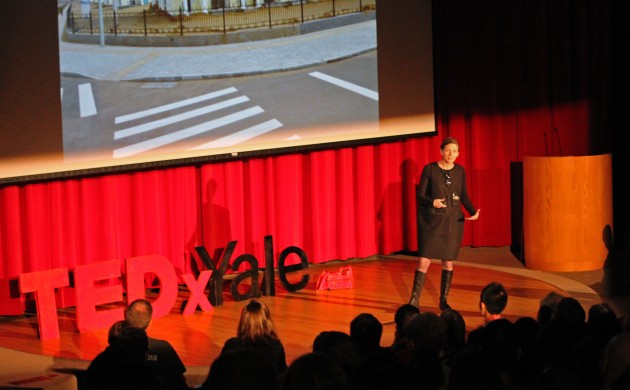 Keller Easterling, architect, urbanist, writer and teacher, was one of four speakers at TEDxYale’s first event of the year.