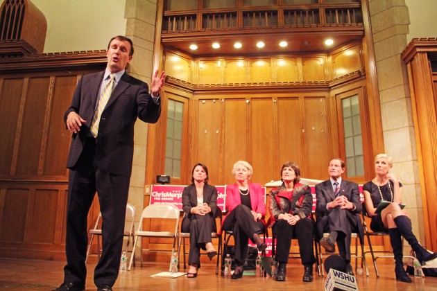 Chris Murphy emphasized his pro-abortion rights credentials in contrast to those of Linda McMahon.