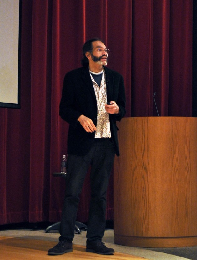 Artist Hew Locke discussed the role of British culture and identity in his work Thursday.