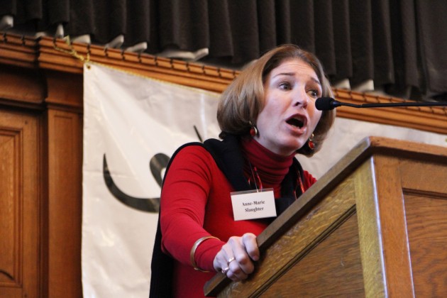 Anne-Marie Slaughter, former head of policy for the State Department, spoke on Saturday about how women can become more successful leaders.