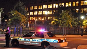 Police set up a one-block perimeter around 10 Amistad St. late Sunday night. Human remains were discovered inside the laboratory building around 5 p.m. Sunday.