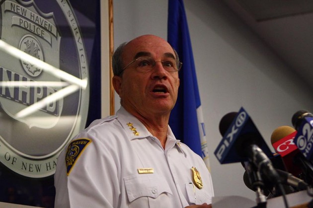 Lewis speaks at a press conference about Annie Le on Sept. 16.