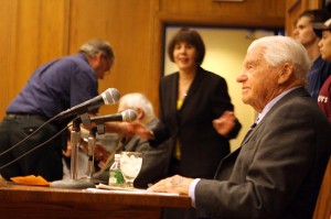 Cornell Professor Meyer Abrams, 97, the editor of the Norton Anthology and the teacher of Harold Bloom GRD ’56, speaks Monday.