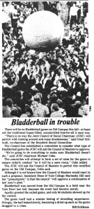Though bladderball has been officially banned since 1982, students are planning to revive the game Saturday.
