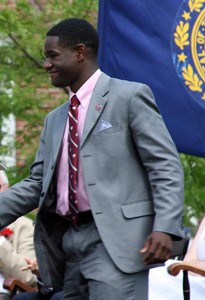Narcisse, pictured here at his commencement from Exeter, died of unknown causes this Sunday.
