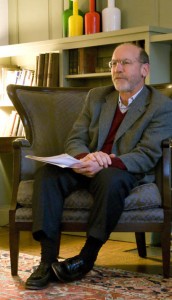 Bradley Graham ’74 speaks to 25 students and community members about his new biography of Donald Rumsfeld Wednesday.