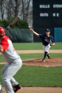 Captain Joe Castaldi ’10 gave up three earned runs in 3.2 innings of work in Yale’s 7–3 home win over Sacred Heart Tuesday.
