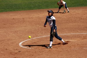 Jackie Manzer ’13 is 1-6 with a 4.27 ERA in 13 appearances this season, including seven starts.