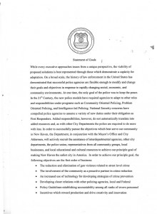 NHPD Chief Frank Limon has compiled a series of goals for the department that he distributed at Tuesday night's Board of Police Commissioners meeting.