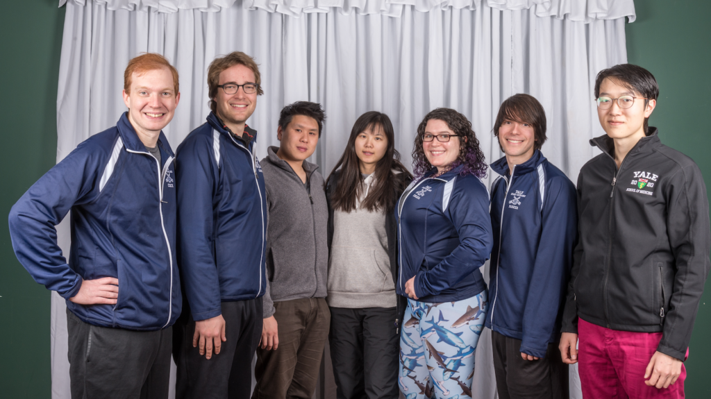 All the members of the team (L to R): Ed Scimia, Fabian Schrey, Patrick Huang, Xiang Li, Chelsea Blink, Michael Parker, Dennis Wang. Courtesy of Joseph Cosentino.