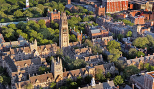 An aerial view of Yale