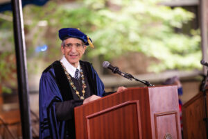 salovey speaking at 2021 commencement