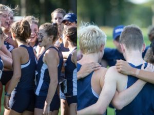 Yale cross country teams during a meet in 2019