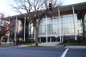 Picture of the front of the school of management