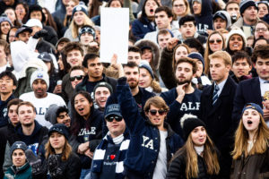 Yale students at sporting event