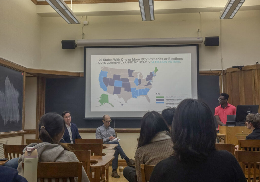Student ranked-choice voting advocates host panel on electoral reform